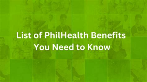 List of PhilHealth Benefits You Need to Know .